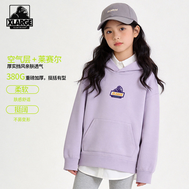 XLARGE男女童莱赛尔连帽卫衣图片