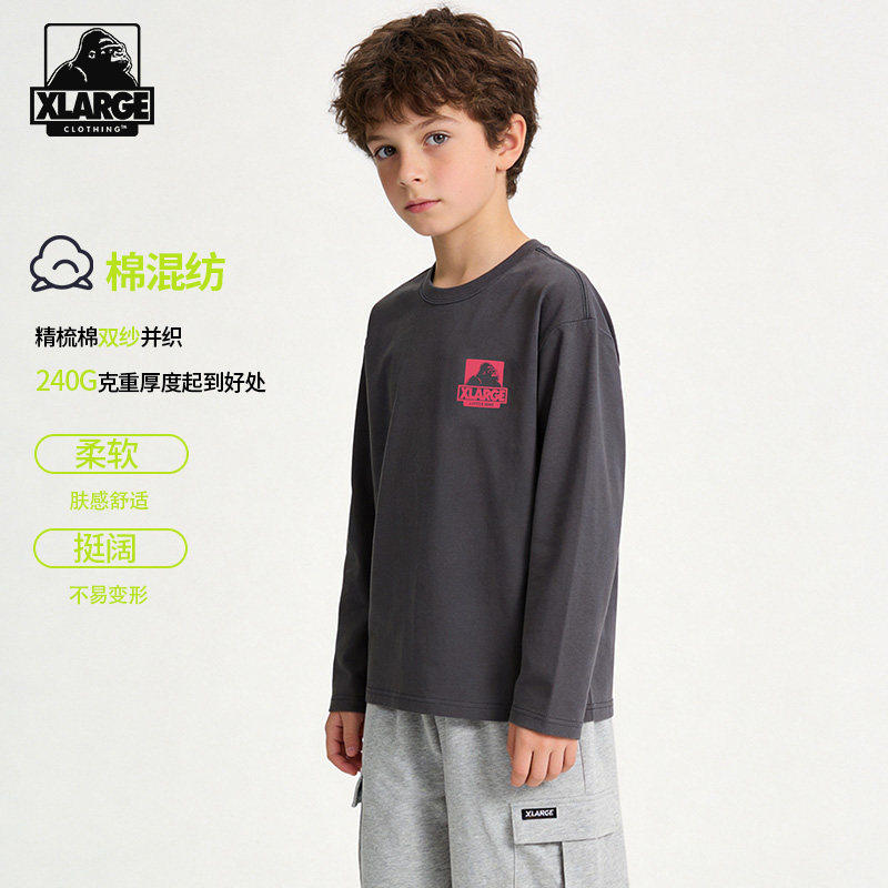 XLARGE男女童凉感抑菌宽松打底衫图片