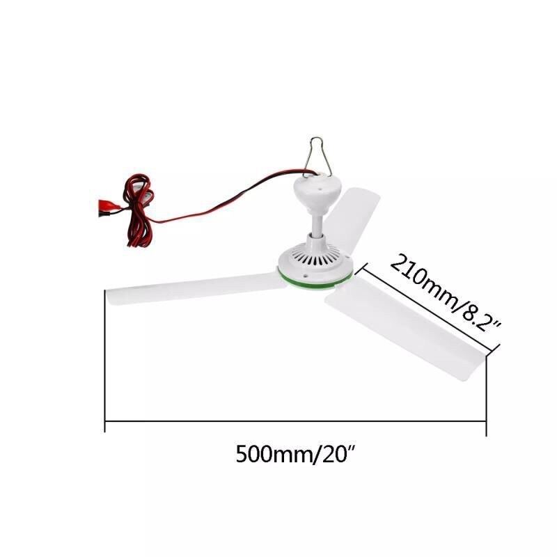 12v吊扇24V36V48V60V直流小风扇电瓶蓄电池夜市地摊赶苍蝇电风扇