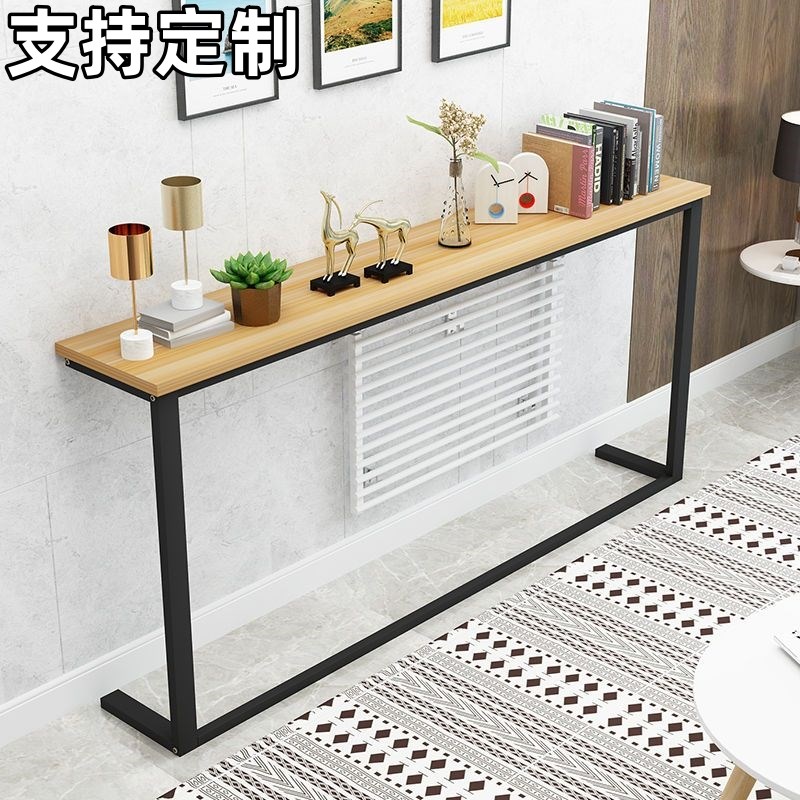 沙发后缝隙置物架靠墙暖气片置物板床头边夹缝柜沙发后超窄长条桌