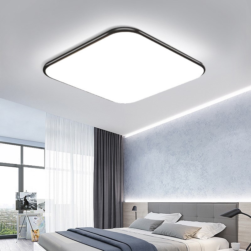 led吸顶灯简约现代卧室灯正方形客厅大灯餐厅家用全光谱中山灯具