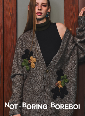 NB B丨Margiela 纱线毛绣艺术 宽松百搭 中性松弛感重磅羊毛开衫