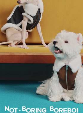 NB B丨狗狗衣服加厚皮毛一体保暖防寒夹克中小型犬西高地灵缇