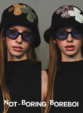 NB B丨C*H系  贴片毛绣毛线  秋冬保暖 深帽顶百搭渔夫帽