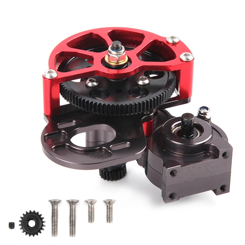 SCX10原厂通i用SCX10攀爬车中波箱 AX10升级全金属总成配钢电机齿