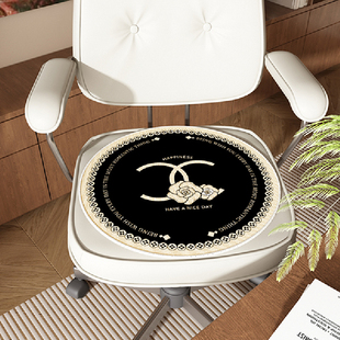 法式轻奢办公室坐k垫四季通用座位垫子家用电竞椅圆形凳子屁垫防