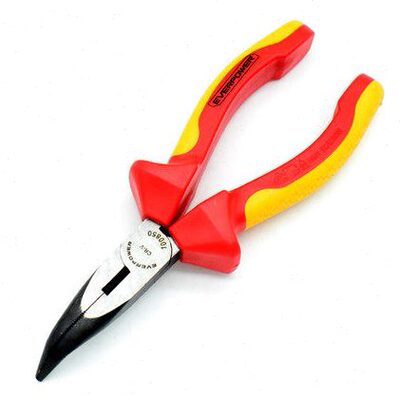 EVERPOWER 艾威博尔双色柄VDE绝缘弯嘴钳100850弯嘴钳