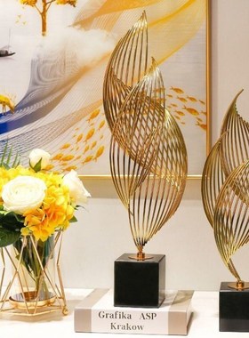 电视柜摆件轻奢风金属现代客厅酒柜创意玄关摆设家居装饰品速卖通