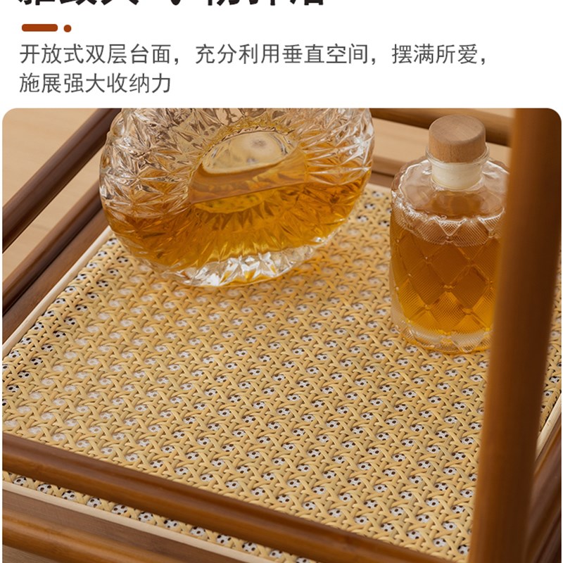 中古小推车床头置物架移动茶几沙发侧边柜棋牌室茶水架多层收纳架