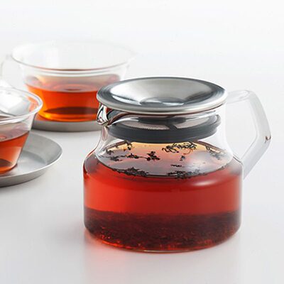 日本KINTO 玻璃咖啡分享壶 耐热玻璃茶壶 CAST系列 不锈钢盖 现货