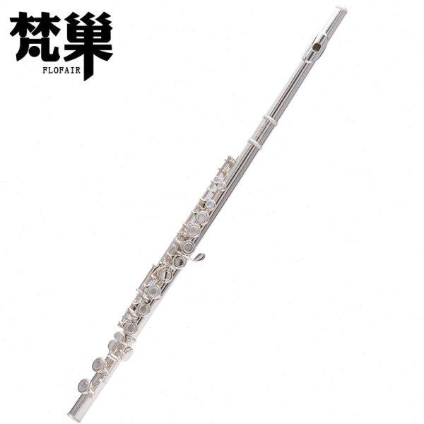 梵巢16孔开闭两用镀银军乐队长笛乐器C调曲列分E初学成人练习L428