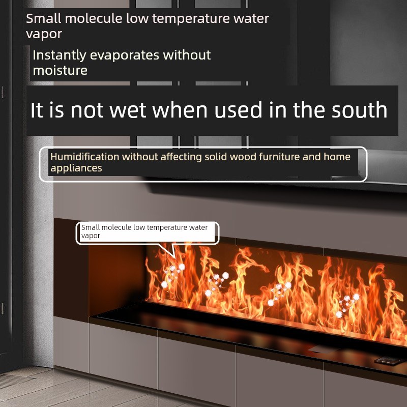 定制3D雾化壁炉模拟火焰加湿器家庭室内嵌入式数字壁炉火焰装饰