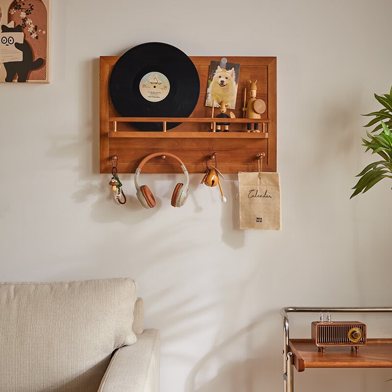 电表箱装饰画配电箱壁挂挂衣架创意置物架实木多功能门后墙上挂钩