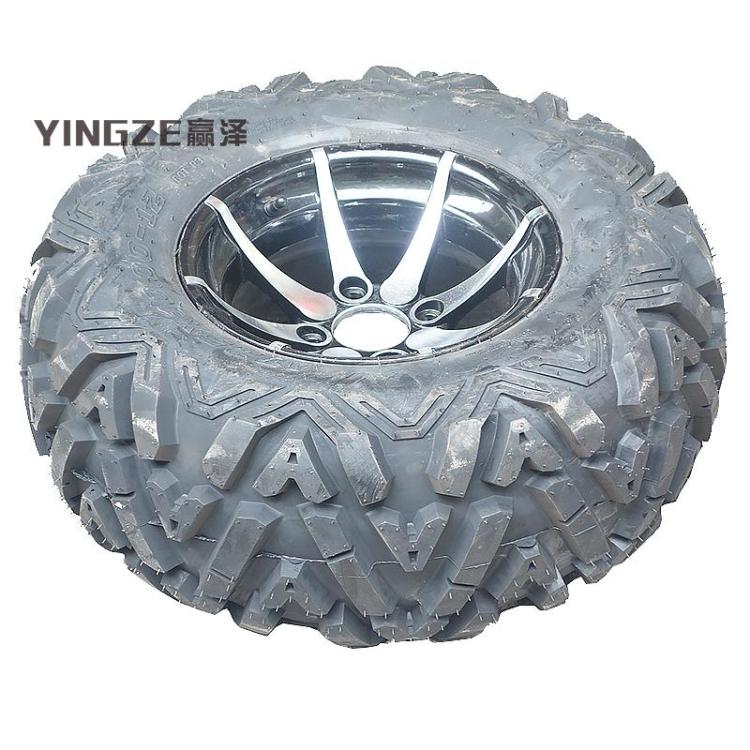 四轮越野卡丁车沙滩车配件25X8-12寸25X10-12寸轮胎轮毂A字真空胎