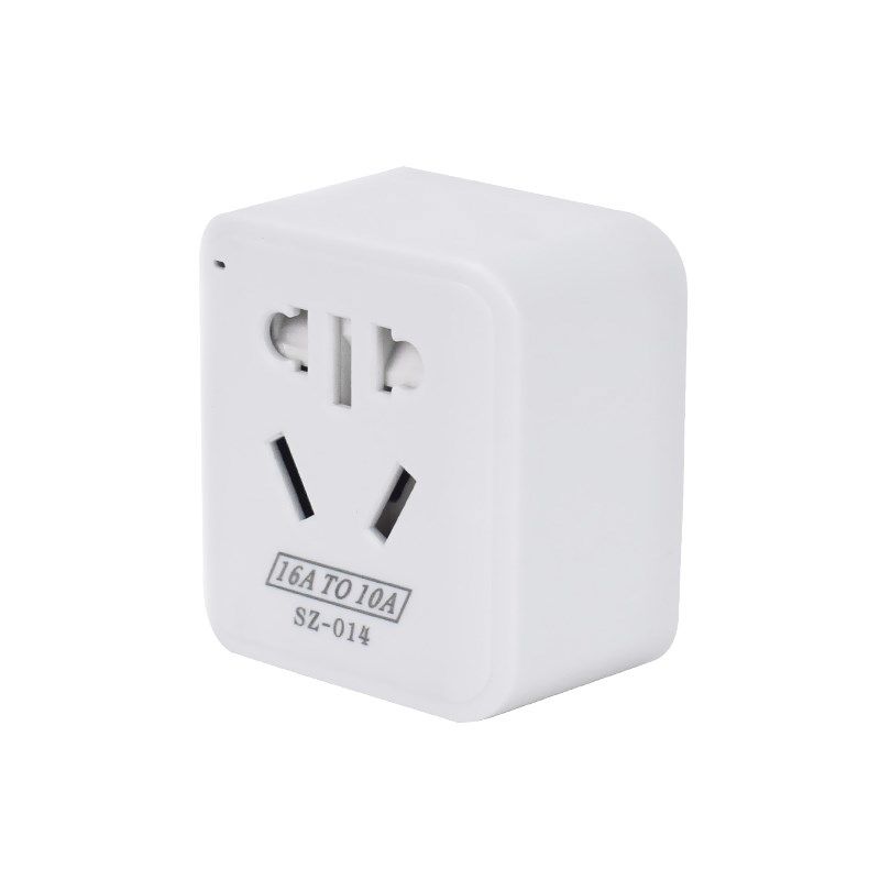 空调插座转换器16A转10A一转一排插带开关三孔转五孔转换插头家用