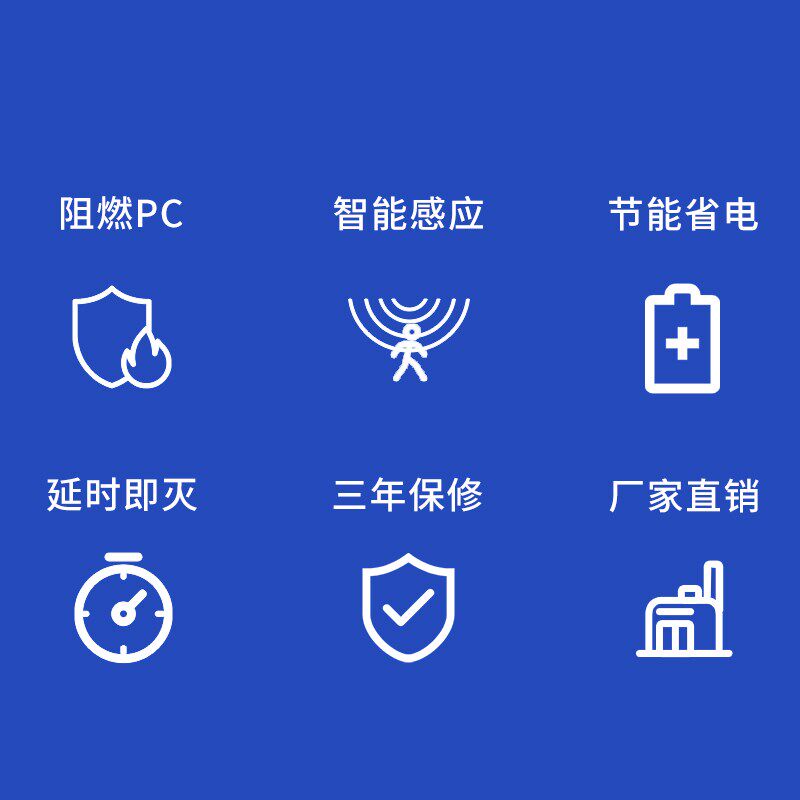 人体感应开关楼道延时220v智能自动带光控led灯家用微波感应开关