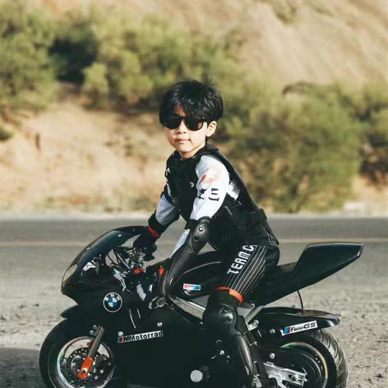 49CC迷你儿童小跑车迷你小型两轮亲子摩托车汽油趴赛四冲生日礼物