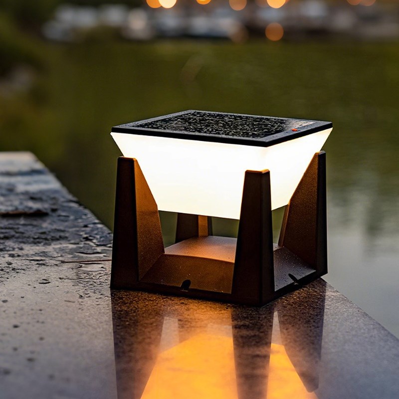 太阳能柱头灯户外防水围墙灯花园庭院灯院墙栏杆小U底座大门柱子