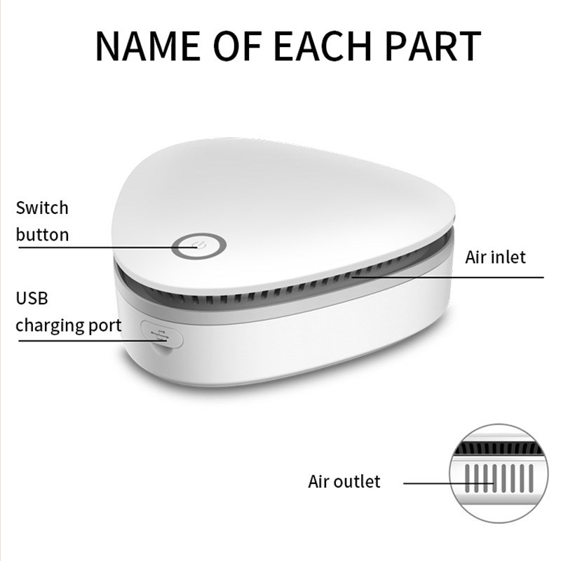 空气净化器家用除甲醛负离子小型空气消毒机卧室车载宠物除臭器