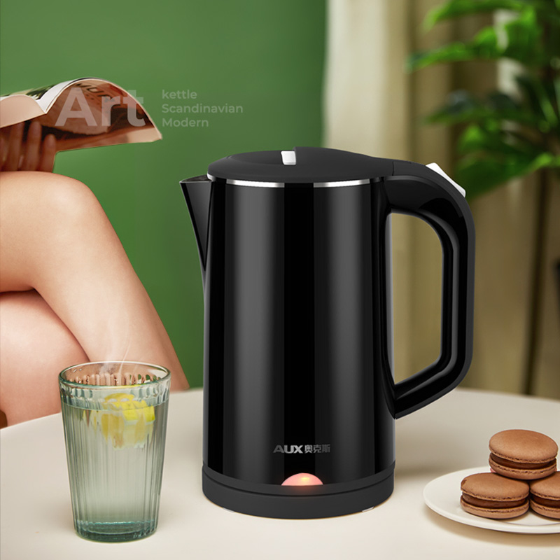 奥克斯电热烧水壶全自动断电家用一体保温不锈钢大容量煮开水壶器