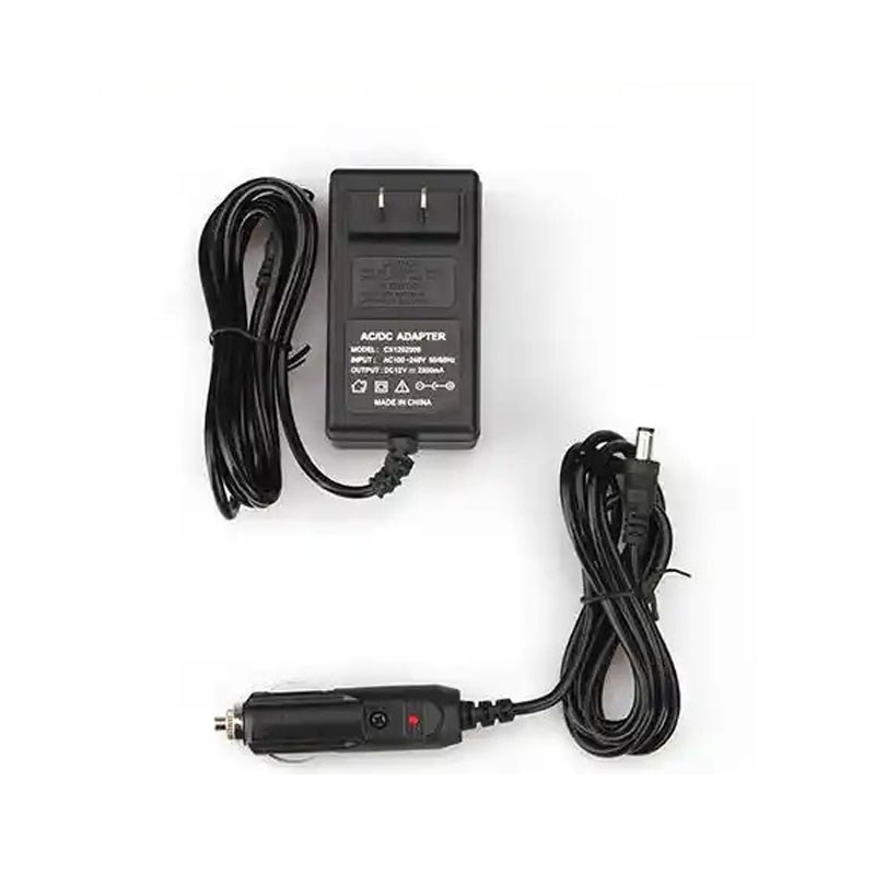 12V颈椎按摩枕电源适配器腰部背部靠垫点烟器转换线按摩仪充电线