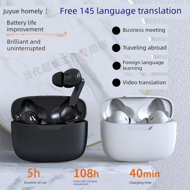 多国语言智能翻译机AI语音翻译耳机中英翻译器入耳式离线会议耳机