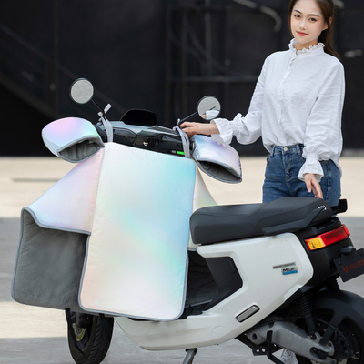 电动车挡风被冬季加厚加绒分体式双面防水电瓶车摩托车春秋防风罩