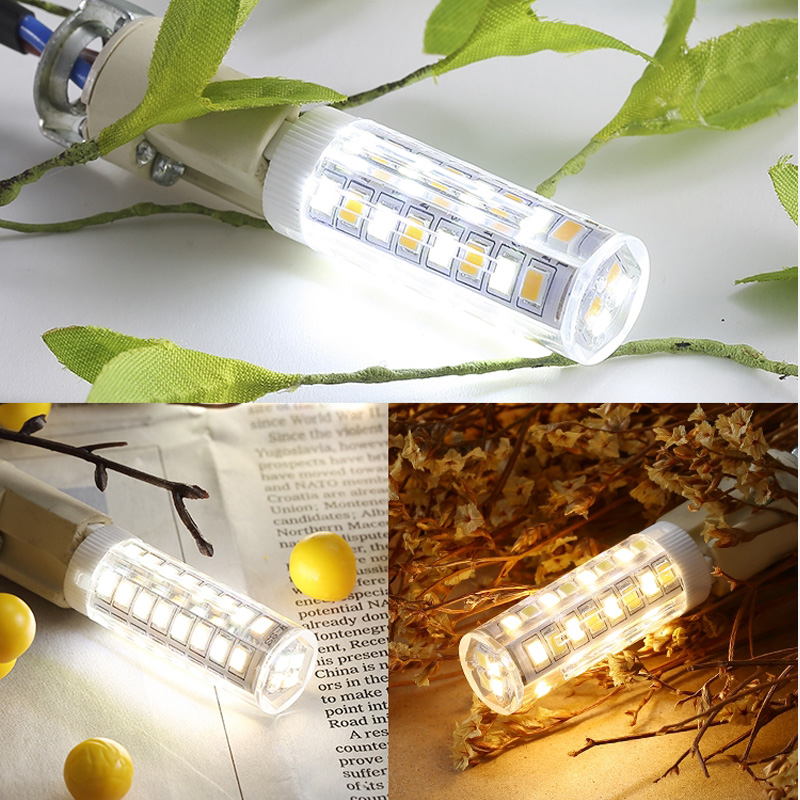 led插口灯泡G9光源水晶轻奢插脚两针高亮三色变光7W超亮节能灯