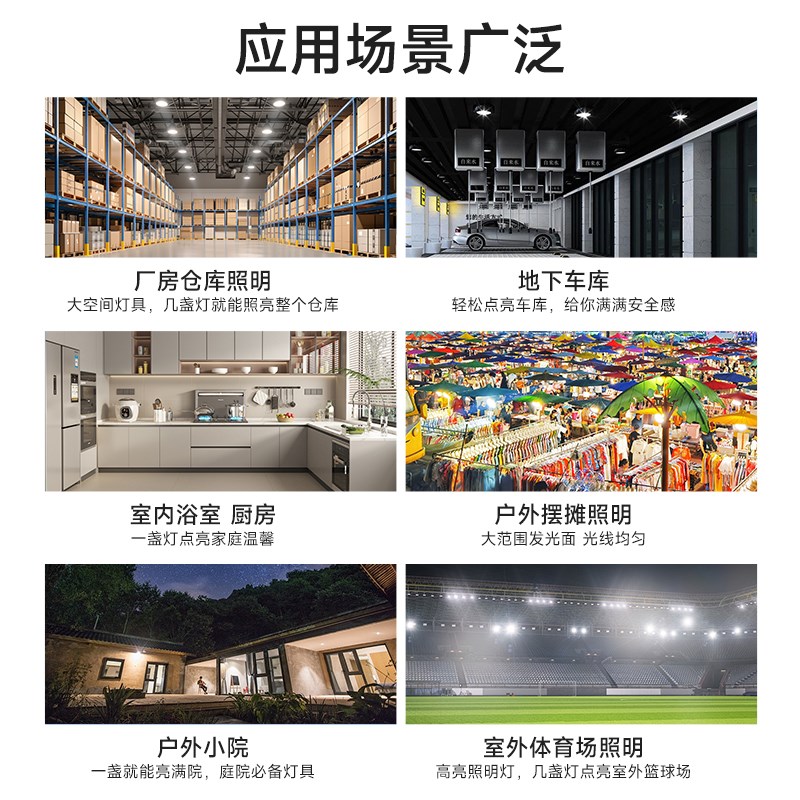 欧普LED灯泡E27螺口超亮客厅家用车间工厂大功率节能防水飞碟灯