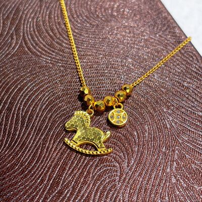 碎冰冰马上有钱吊坠项链