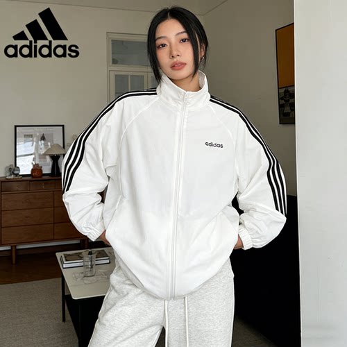 阿迪达斯女外套男运动休闲拉链上