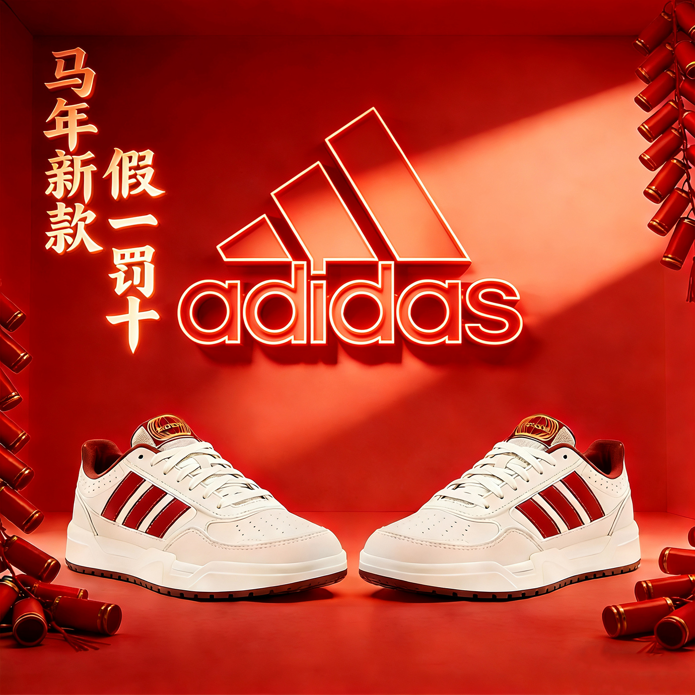 阿迪达斯中性情侣板鞋2026春季新