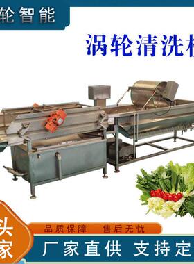 商用全自动涡流清洗机304不锈钢旋流气泡洗菜机变频输送旋流去