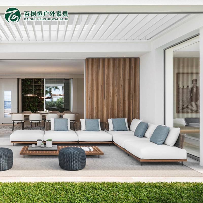 户外休闲藤椅沙发套组合柚木编藤椅室内客厅庭院阳台藤艺单双人椅