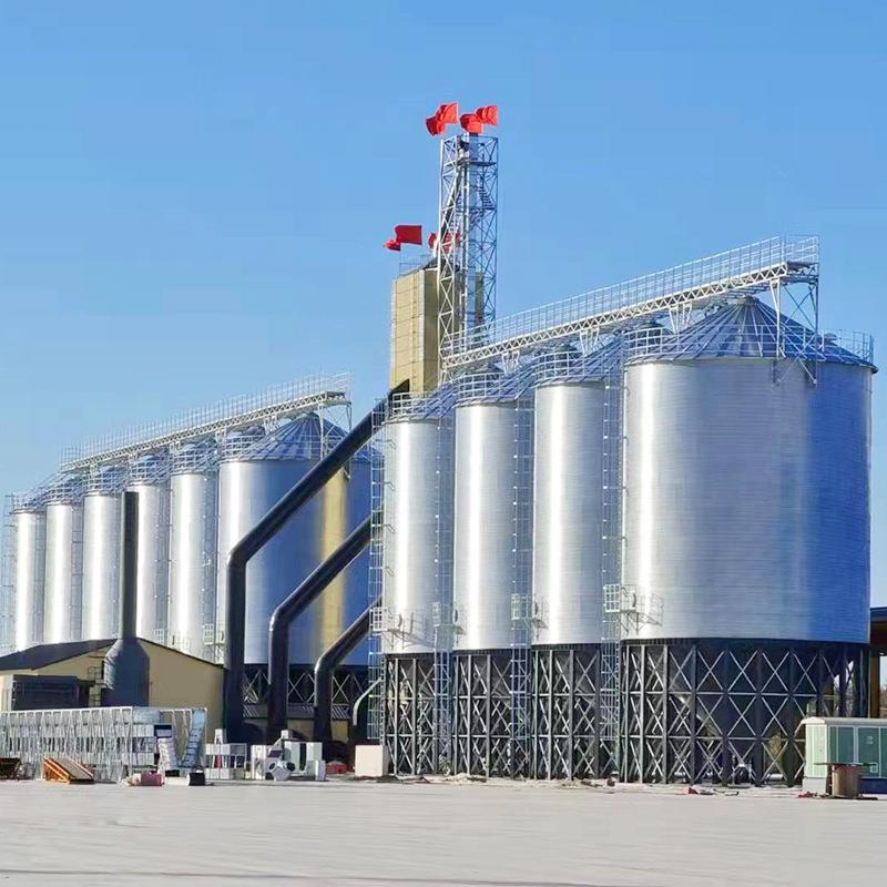 粮食钢板仓猪场粮库用2000吨小麦镀锌水稻小型立筒仓油葵钢板库