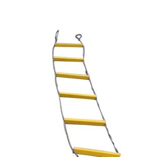 钢丝绳软梯方管耐磨耐风化树脂软梯绝缘梯安全梯家用多功能爬梯