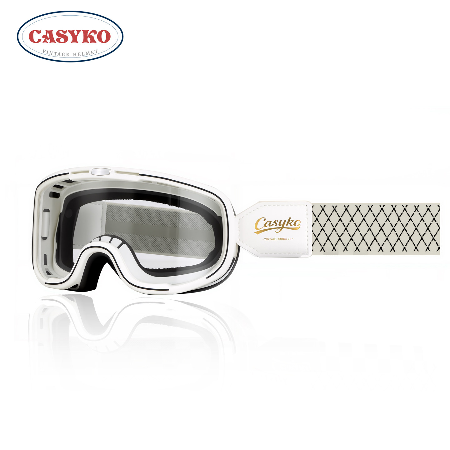 CASYKO咖士科摩托车头盔护目镜骑行巡航复古风镜哈雷防风变色眼镜