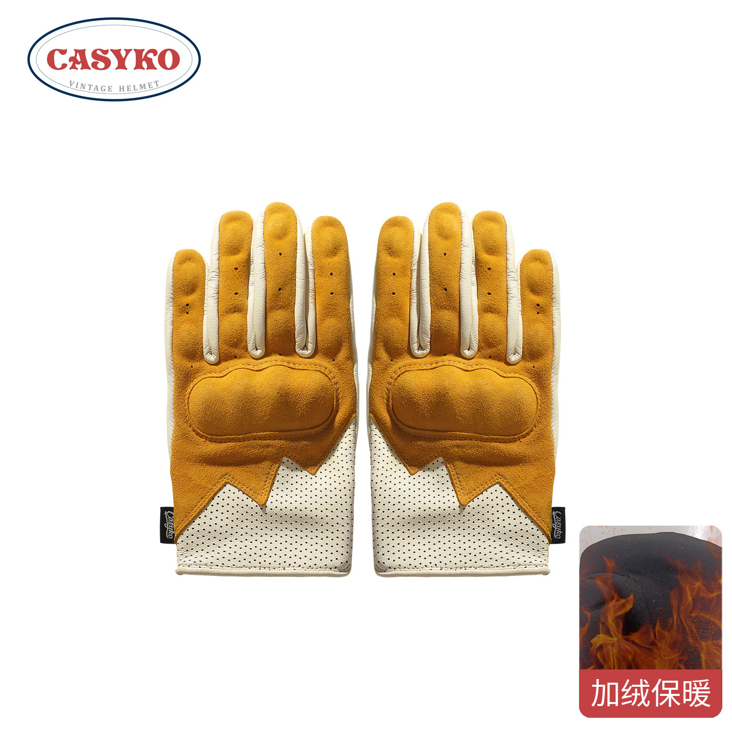 复古摩托车骑行手套保暖冬季加绒