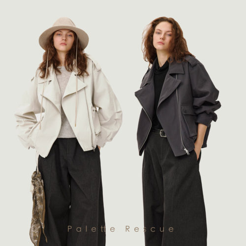 PaletteRescue廓形拉链短外套