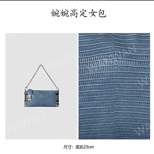 新款时尚百搭女士轻奢风单肩手提斜挎包BG2680305-1-马耳他蓝