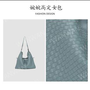 时尚百搭女士轻奢风单肩手提斜挎包BG003-雾霾蓝