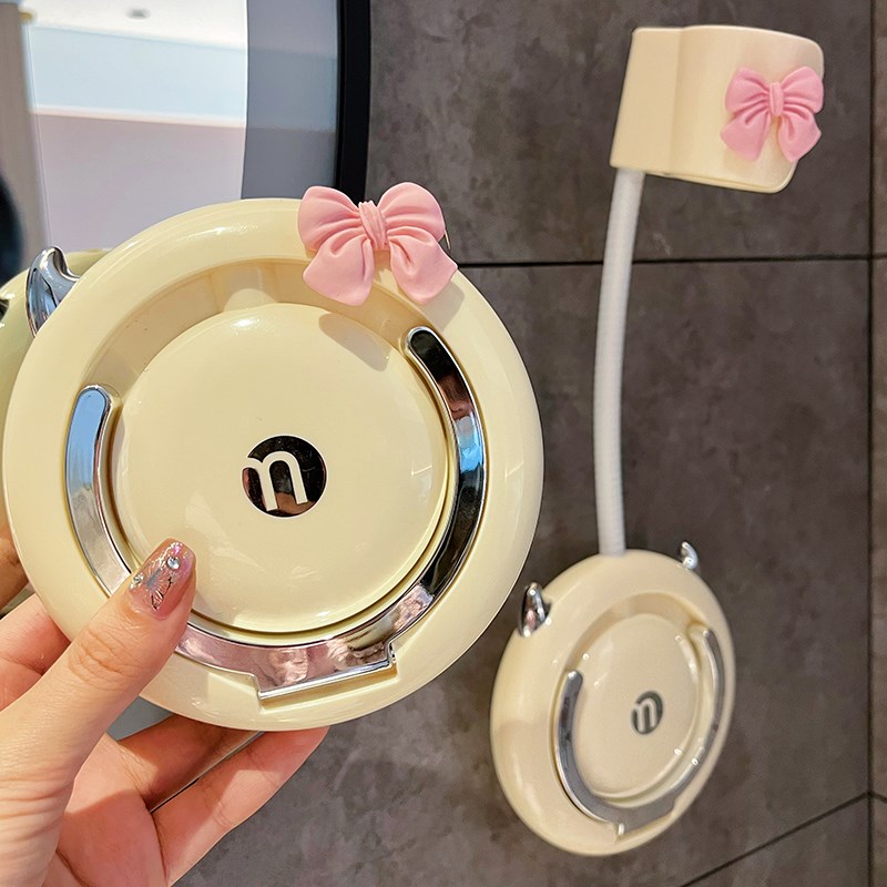 吹风机支架解放双手懒人壁v挂免打孔卫生间电吹风置物架挂架奶油