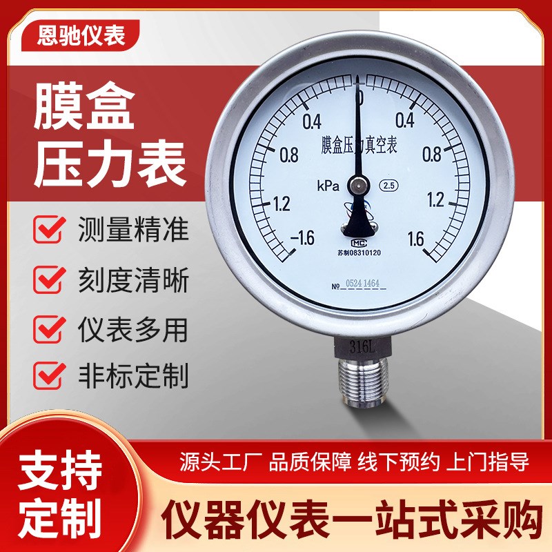 不锈钢压力表 Y-60/100/150BFF不锈钢压力表 轴向带边不锈钢压力