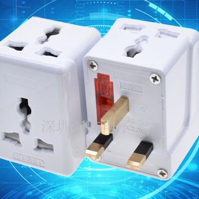250V13A英规一转三孔多用插座 英标带保险管香港澳门英式转换插头