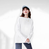 圆领纯色 T恤100新疆棉打底衫 交个朋友严选 纯棉230g长袖