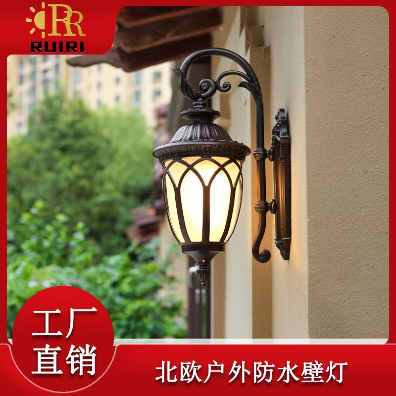 新款北欧复古小夜灯户外简约led壁灯别墅卧室庭院灯防水发光灯具