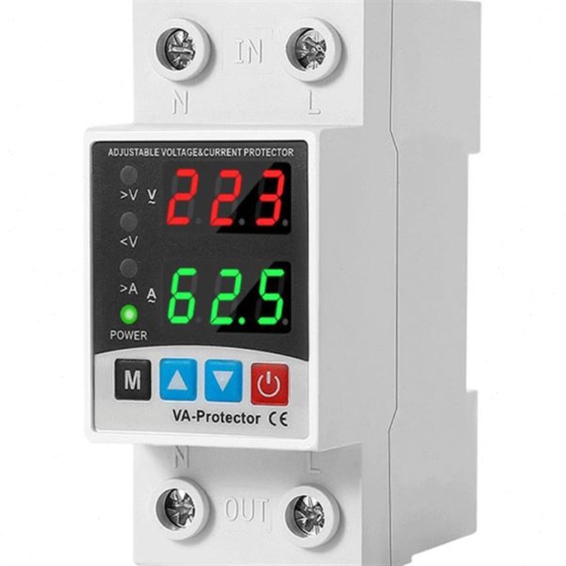 可调过欠压保护器63oA 数显自覆式限流延时断路器 过流过载保护器