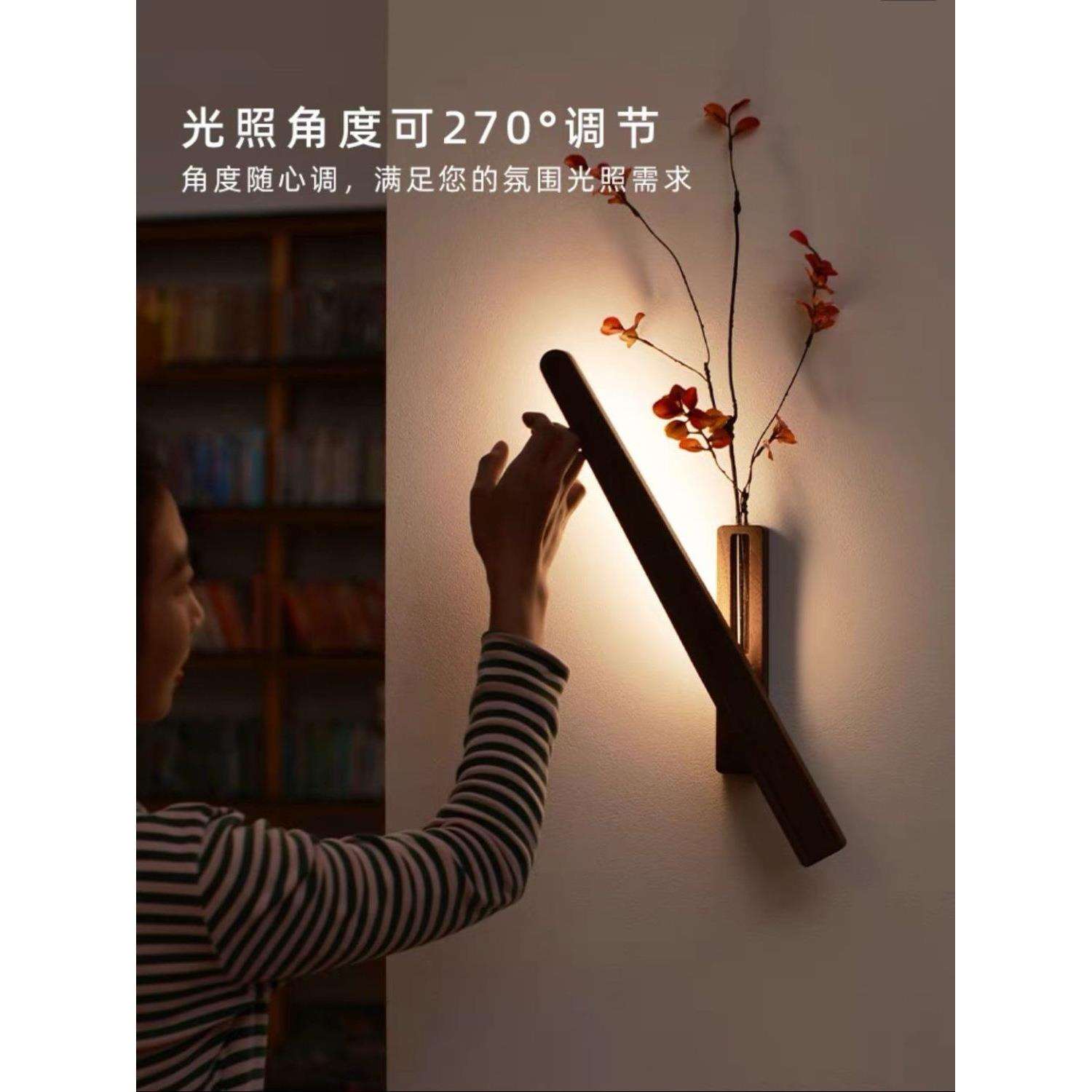 韩式艺术接线款花器壁灯卧室客厅走廊墙面装饰氛围灯多功能小夜灯