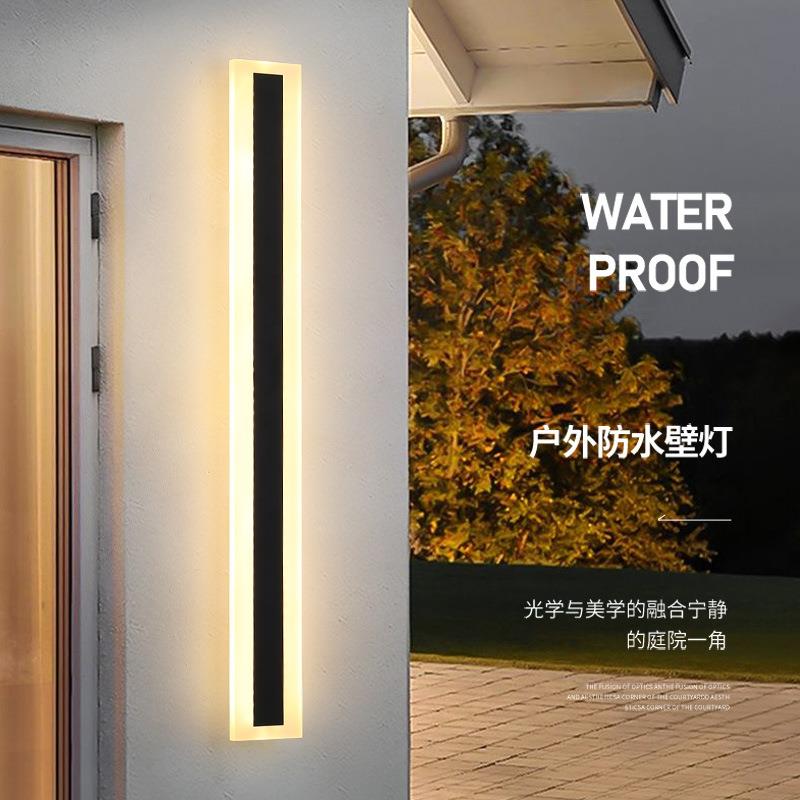 跨境灯具户外LED长条防水壁灯 别墅门口庭院工业园围墙线形硬条灯
