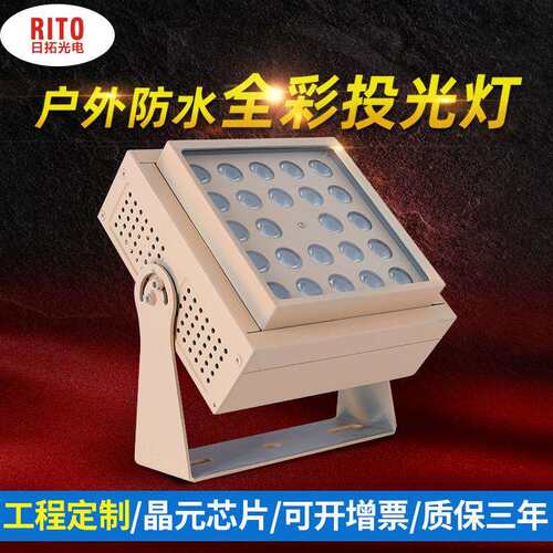 RGB投光灯路灯户外防水led树灯草坪灯庭院灯景观灯彩灯50W100W
